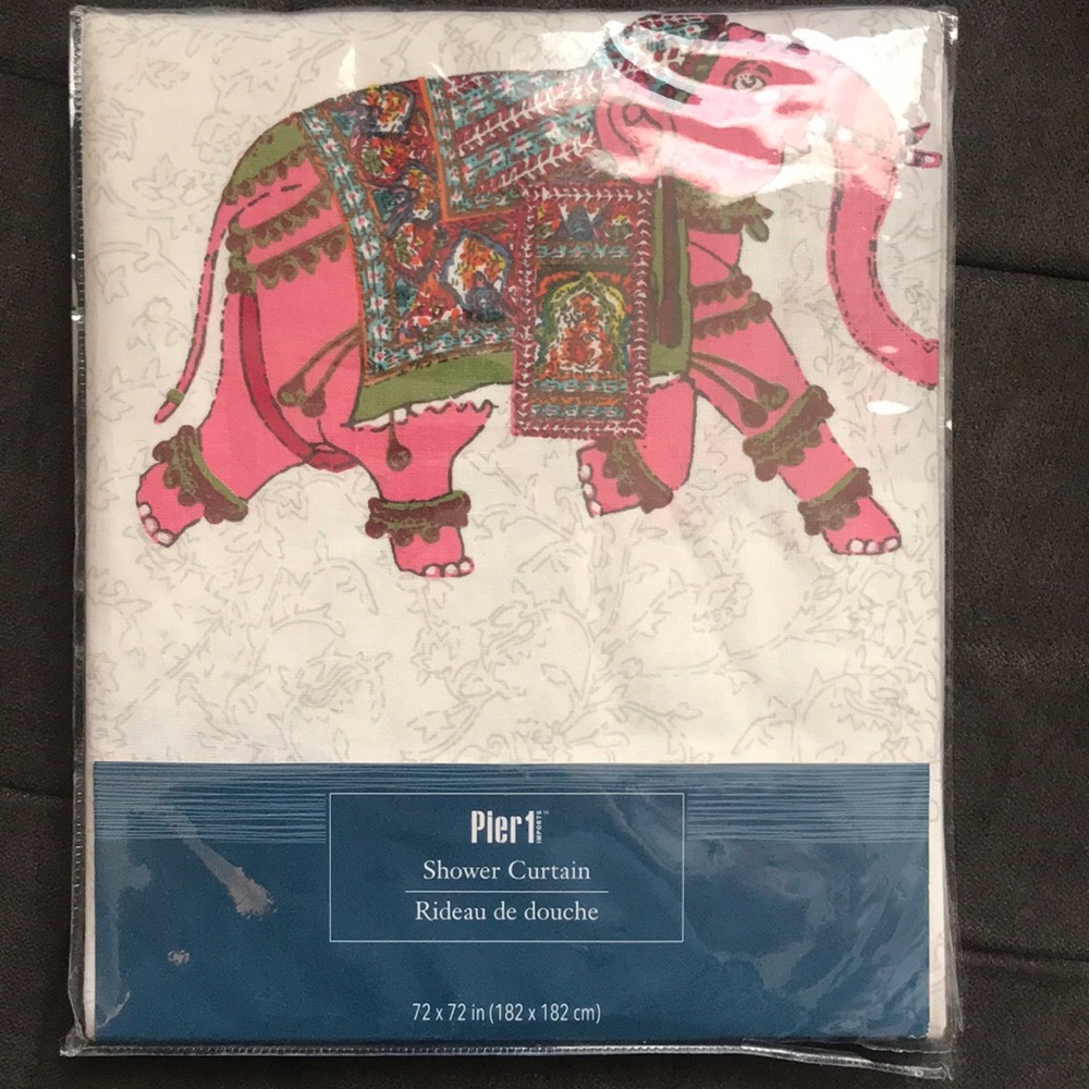 Pier 1 boho elephant shower curtain. Never opened